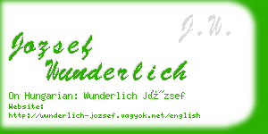 jozsef wunderlich business card